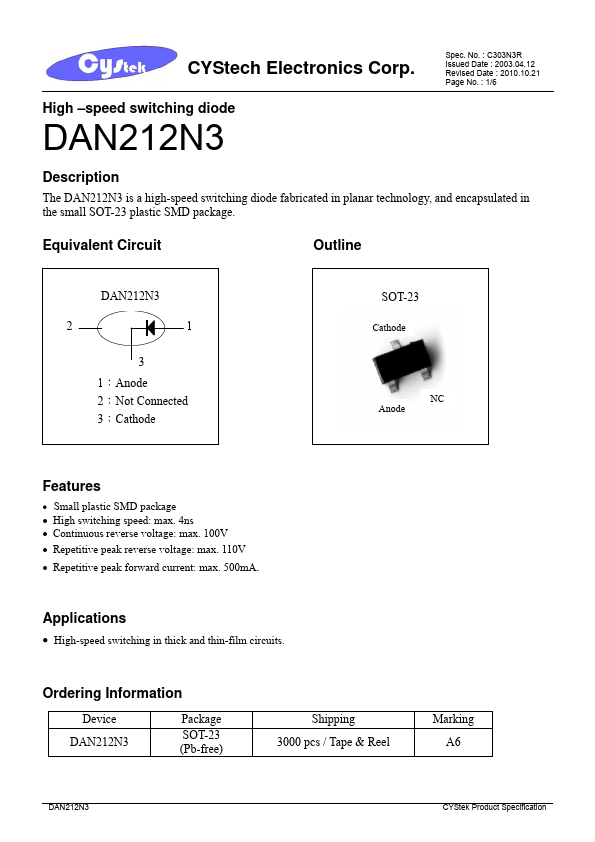 DAN212N3 CYStech