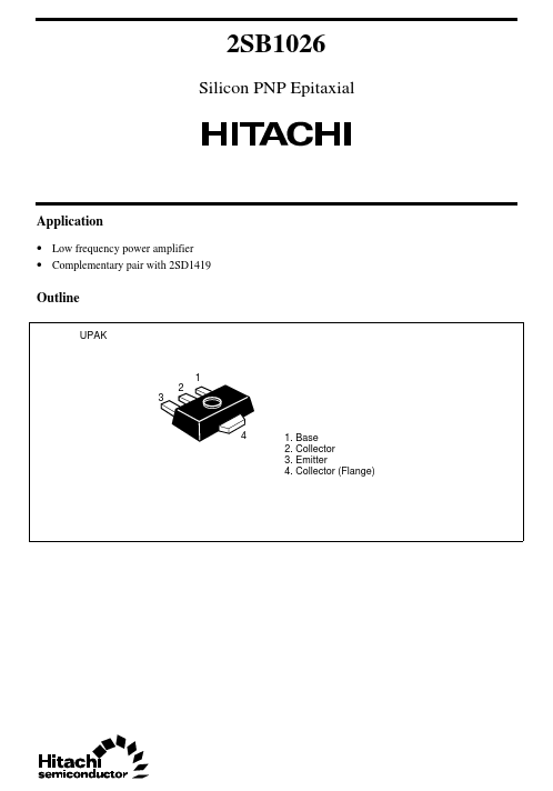 2SB1026 Hitachi Semiconductor