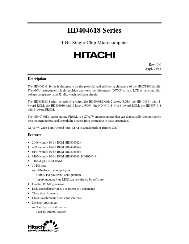 HD404616 Hitachi Semiconductor