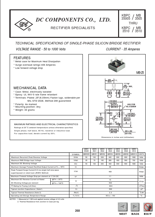 MB3510 Dc Components