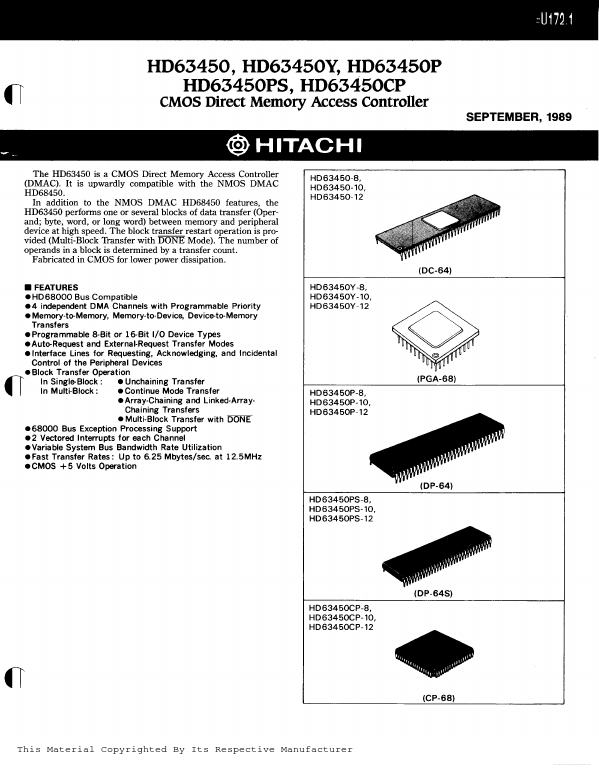 HD63450P Hitachi