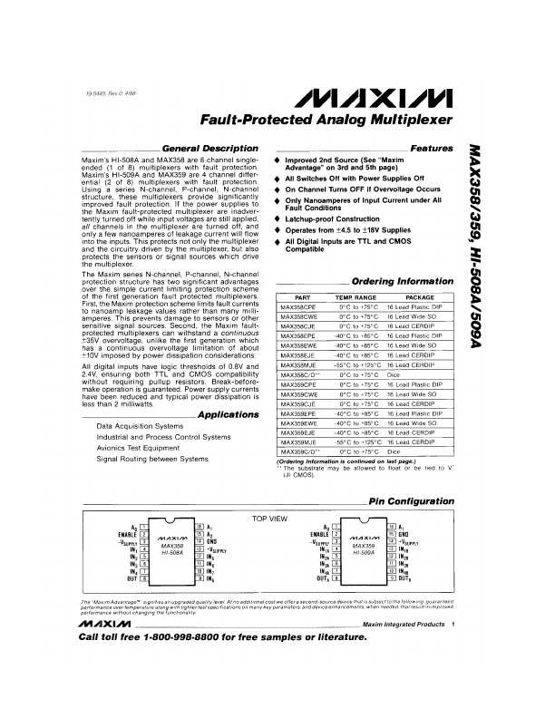 MAX358 Maxim