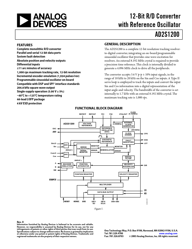 AD2S1200 Analog Devices