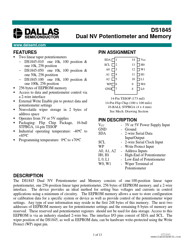 DS1845 Dallas Semiconductor