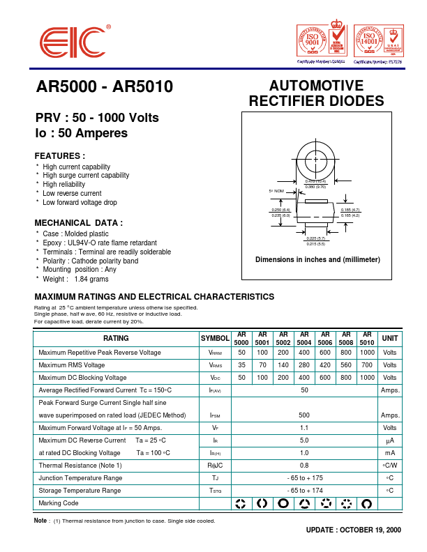 AR5000 EIC discrete Semiconductors