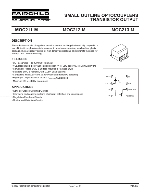 MOC212-M Fairchild Semiconductor