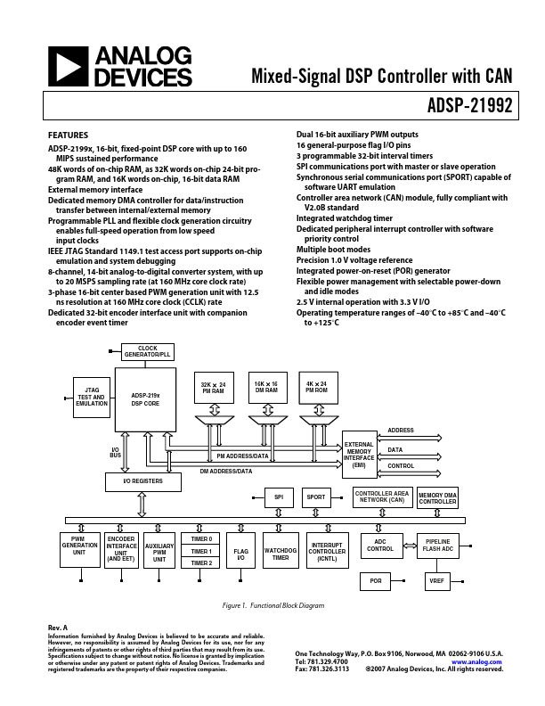 ADSP-21992 Analog Devices