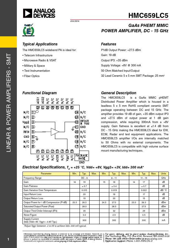 HMC659LC5 Analog Devices