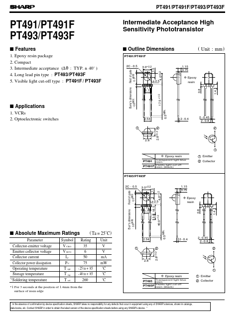 PT491 Sharp Electrionic Components