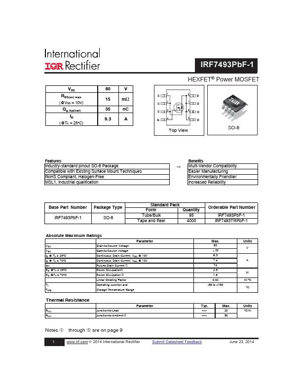 IRF7493PBF-1 International Rectifier