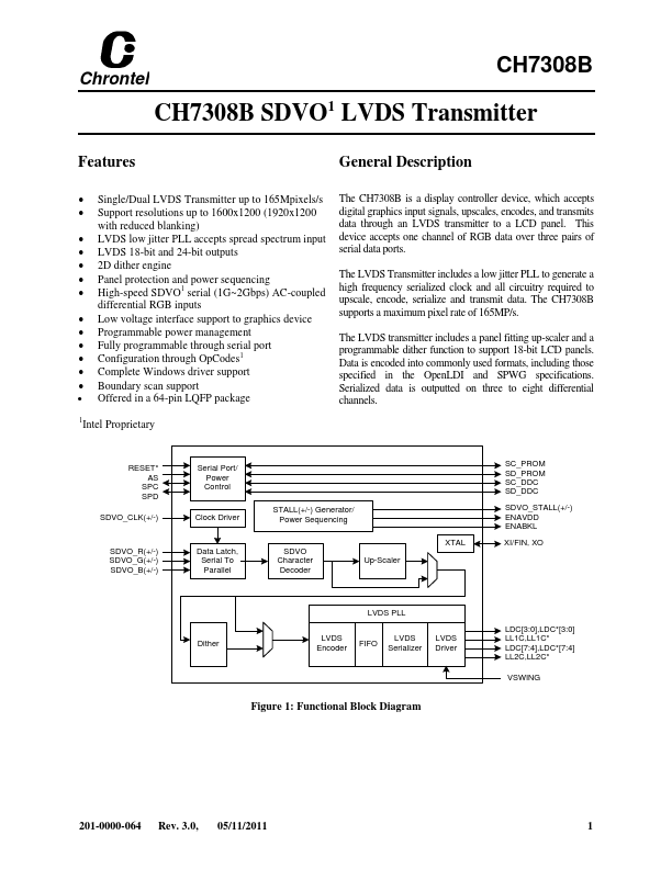 CH7308B-TF-TR Chrontel
