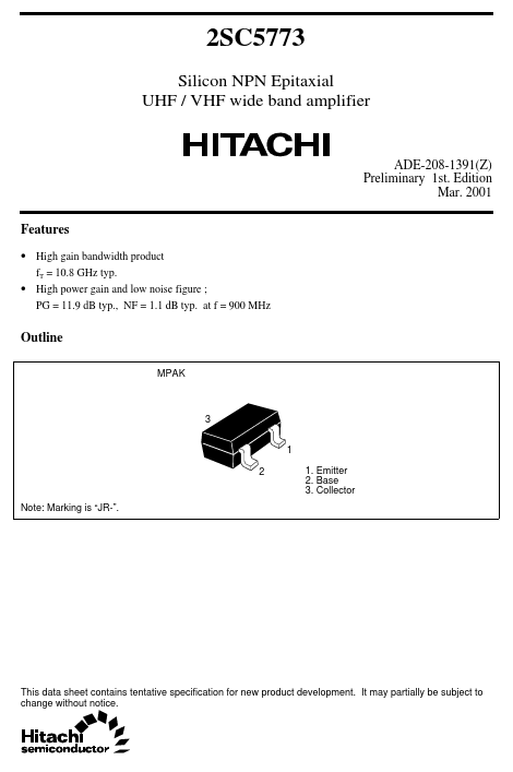 2SC5773 Hitachi Semiconductor