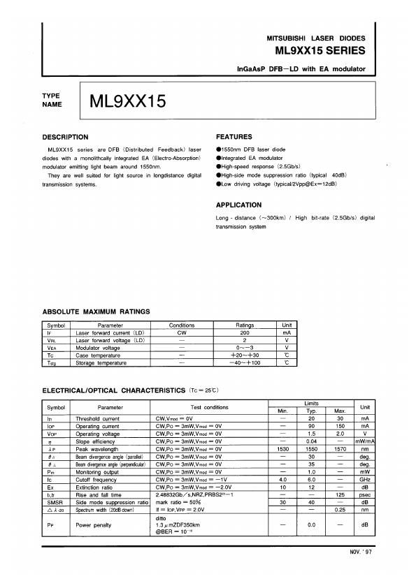 ML9XX15 Mitsubishi