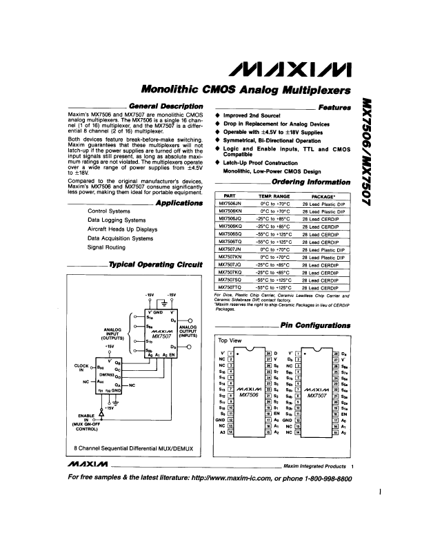 MX7506JQ Maxim