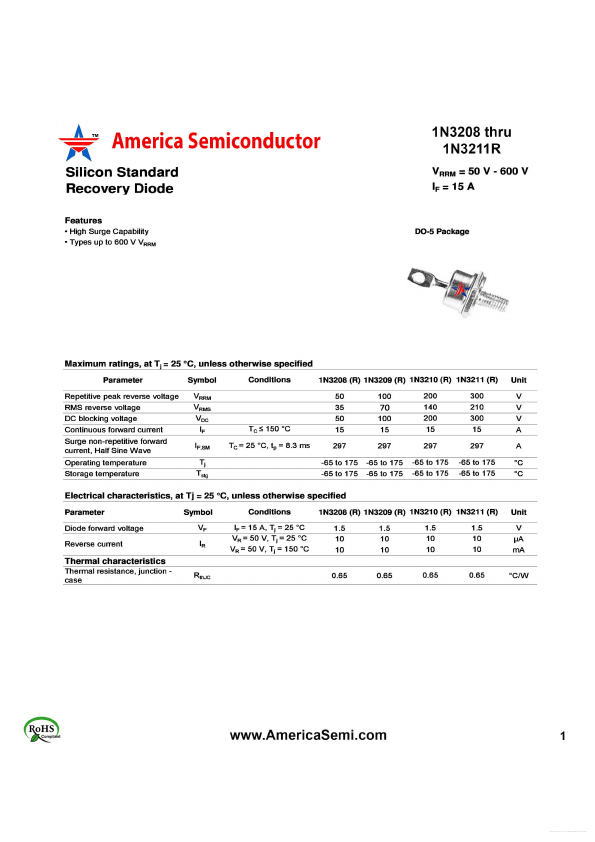 1N3210R America Semiconductor
