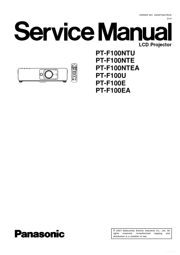 PT-F100EA Panasonic