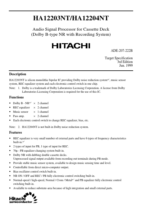 HA12203 Hitachi Semiconductor