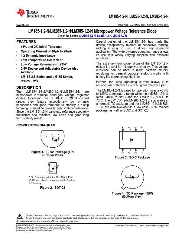 LM285-1.2-N Texas Instruments