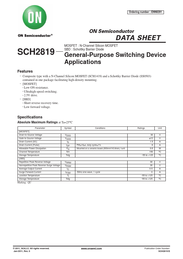 SCH2819 ON Semiconductor