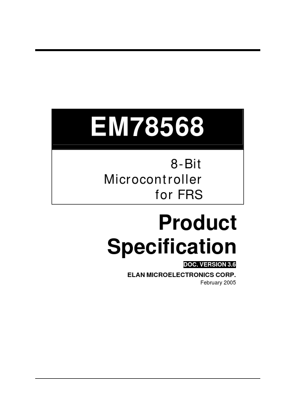 EM78568 ELAN Microelectronics