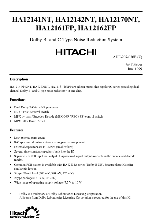 HA12170NT Hitachi Semiconductor