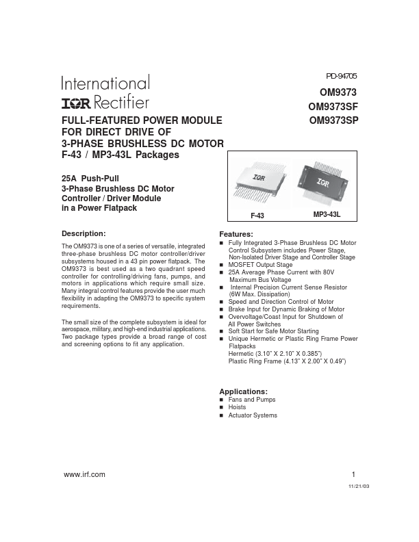 OM9373 International Rectifier