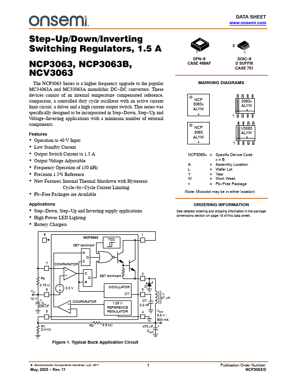 NCP3063 ON Semiconductor