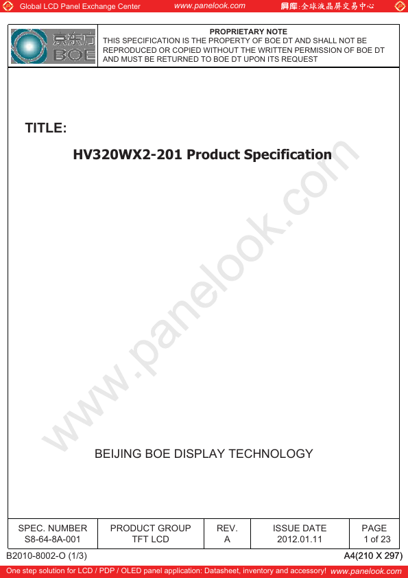 HV320WX2-201 BOE