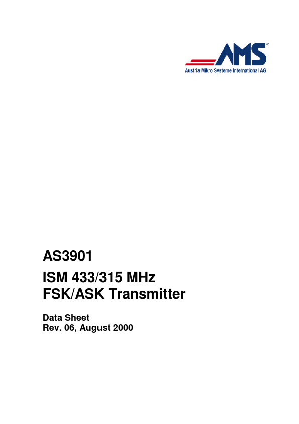 AS3901 austriamicrosystems AG