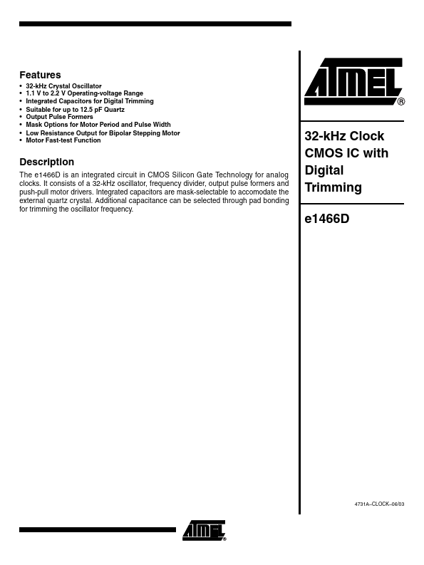 E1466D ATMEL Corporation
