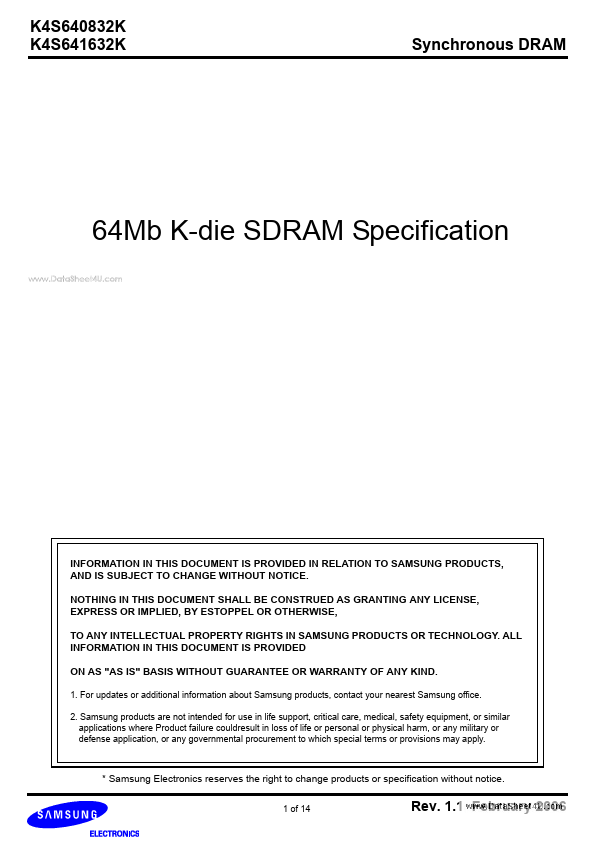 K4S640832K Samsung semiconductor
