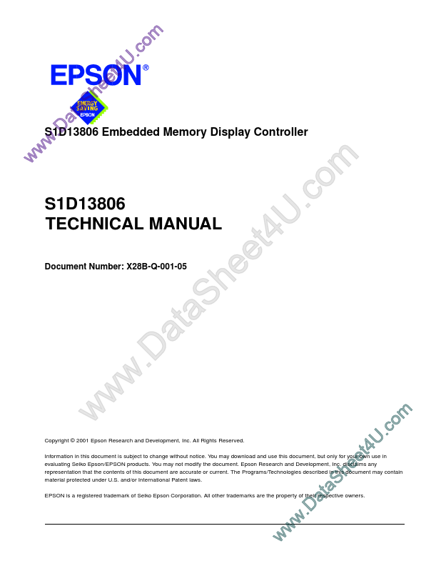 S1D13806 Epson Electronics
