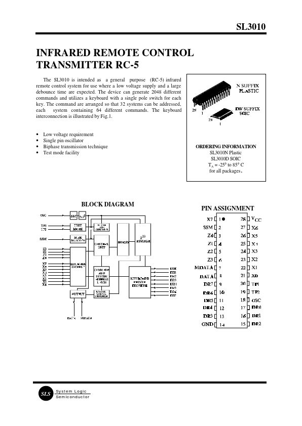 SL3010 System Logic Semiconductor