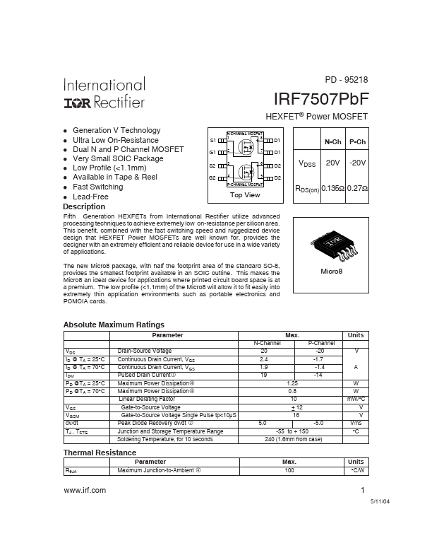 IRF7507PBF