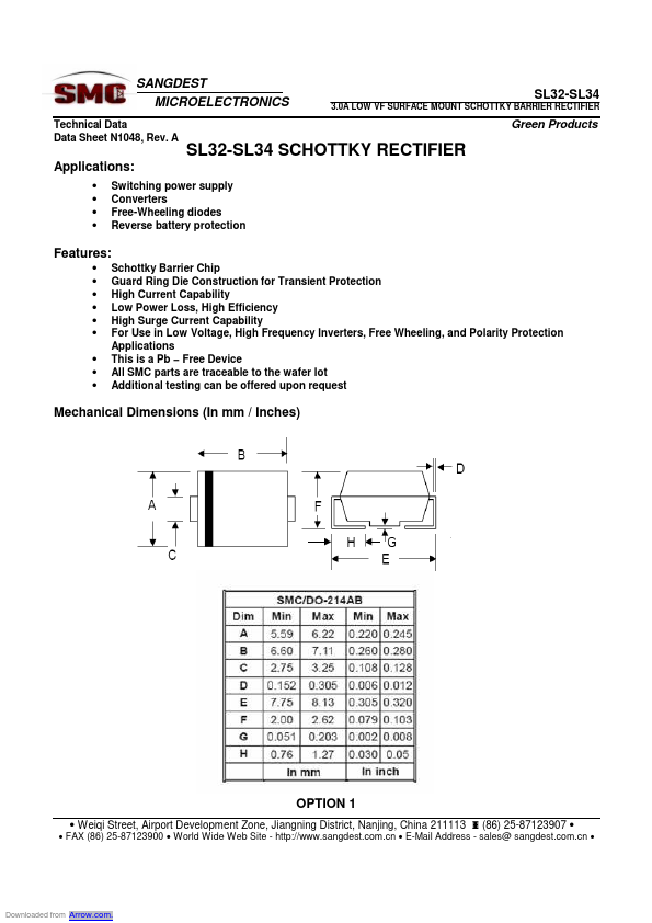 SL33 SANGDEST MICROELECTRONICS