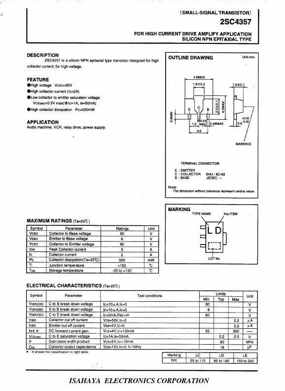 2SC4357 Isahaya Electronics