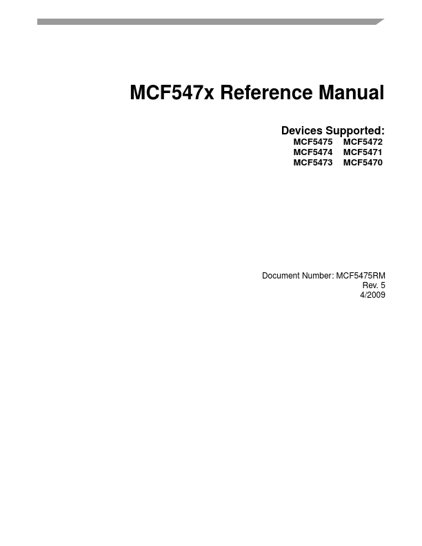 MCF5474 Freescale Semiconductor