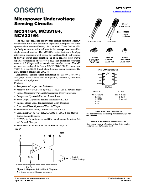 NCV33164 ON Semiconductor