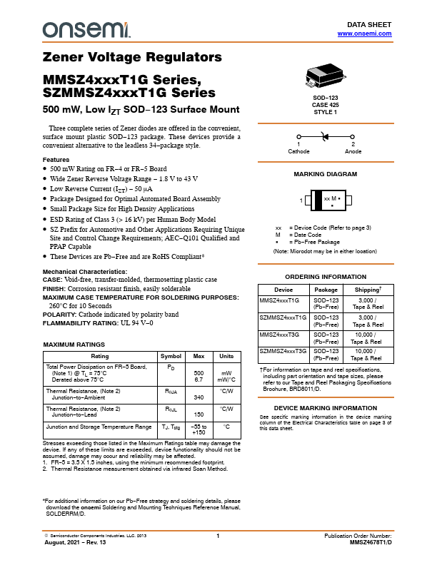 MMSZ4704T1G ON Semiconductor