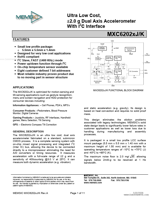 MXC62023K MEMSIC
