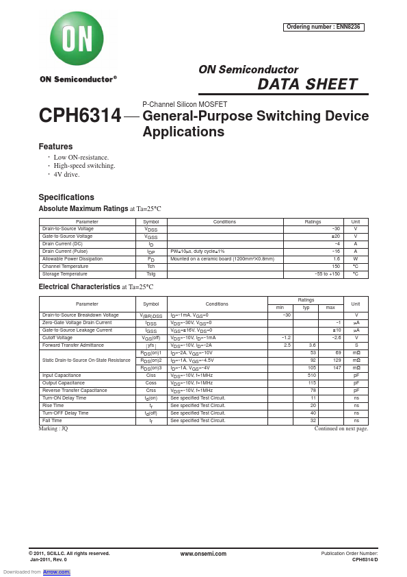 CPH6314 ON Semiconductor