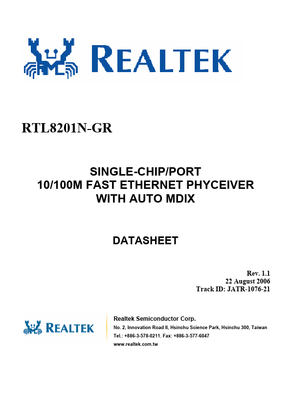 RTL8201N-GR REALTEK