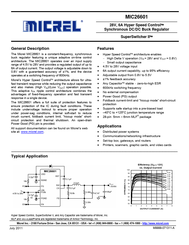 MIC26601 Micrel Semiconductor