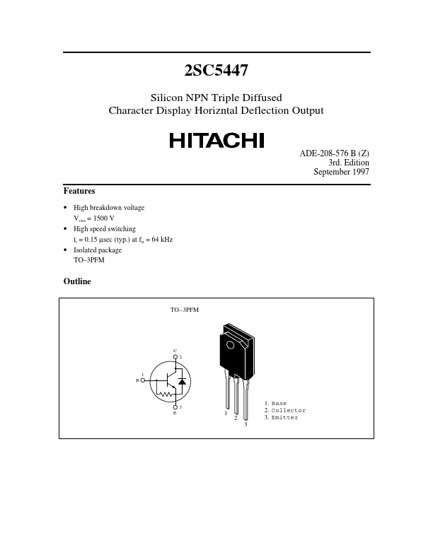 2SC5447 Hitachi Semiconductor