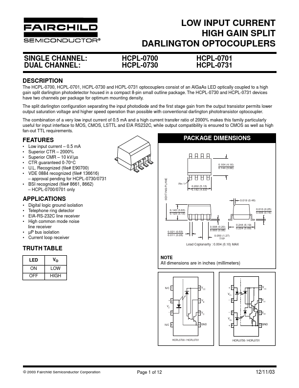HCPL-0731 Fairchild Semiconductor