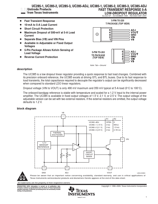 UC385-1 Texas Instruments