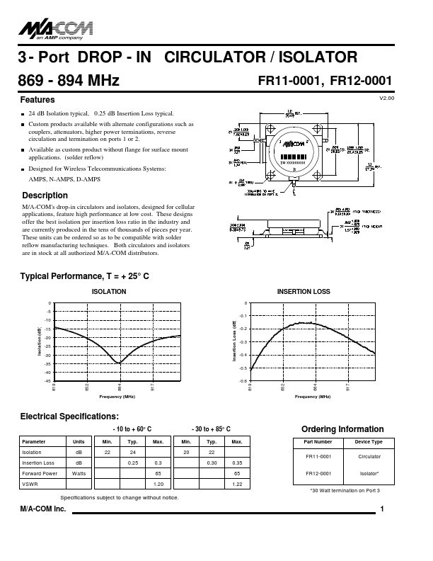 FR11-0001 Tyco Electronics
