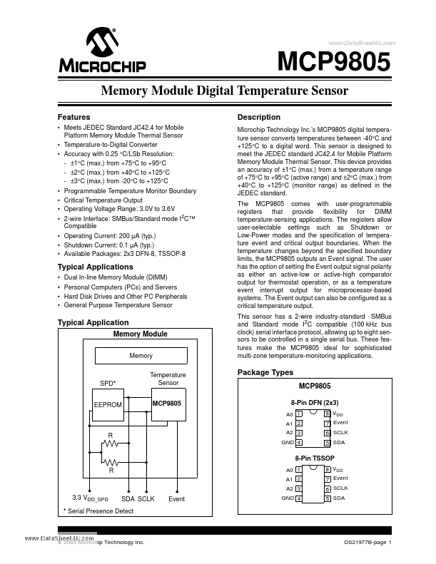 MCP9805 Microchip Technology