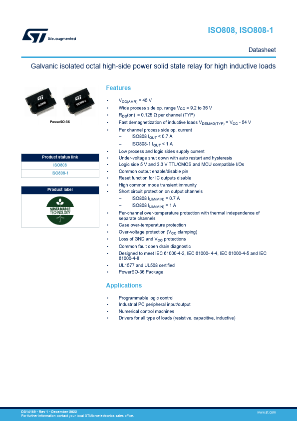 ISO808-1 STMicroelectronics