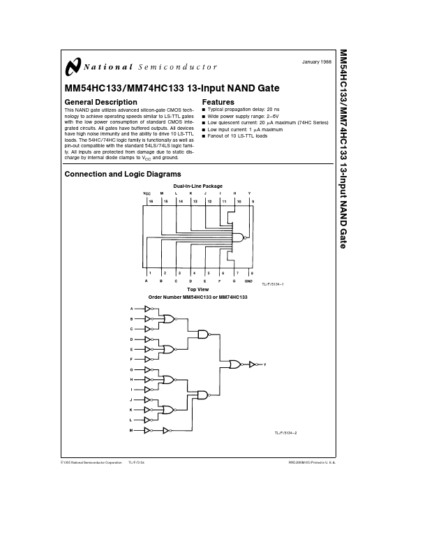 54HC133 National Semiconductor